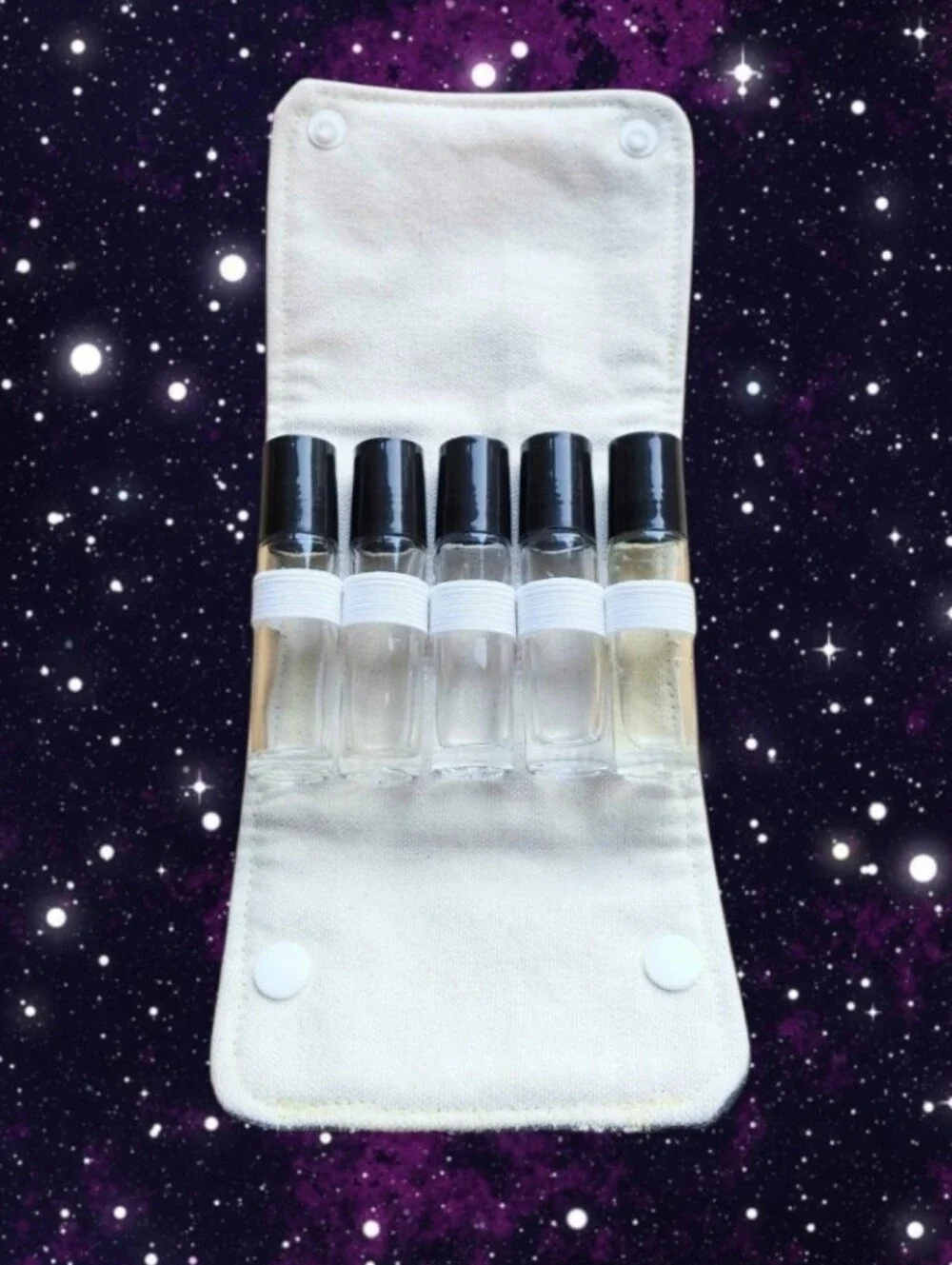 Essential Oil Roller Bottle Wallet - Gray Floral
